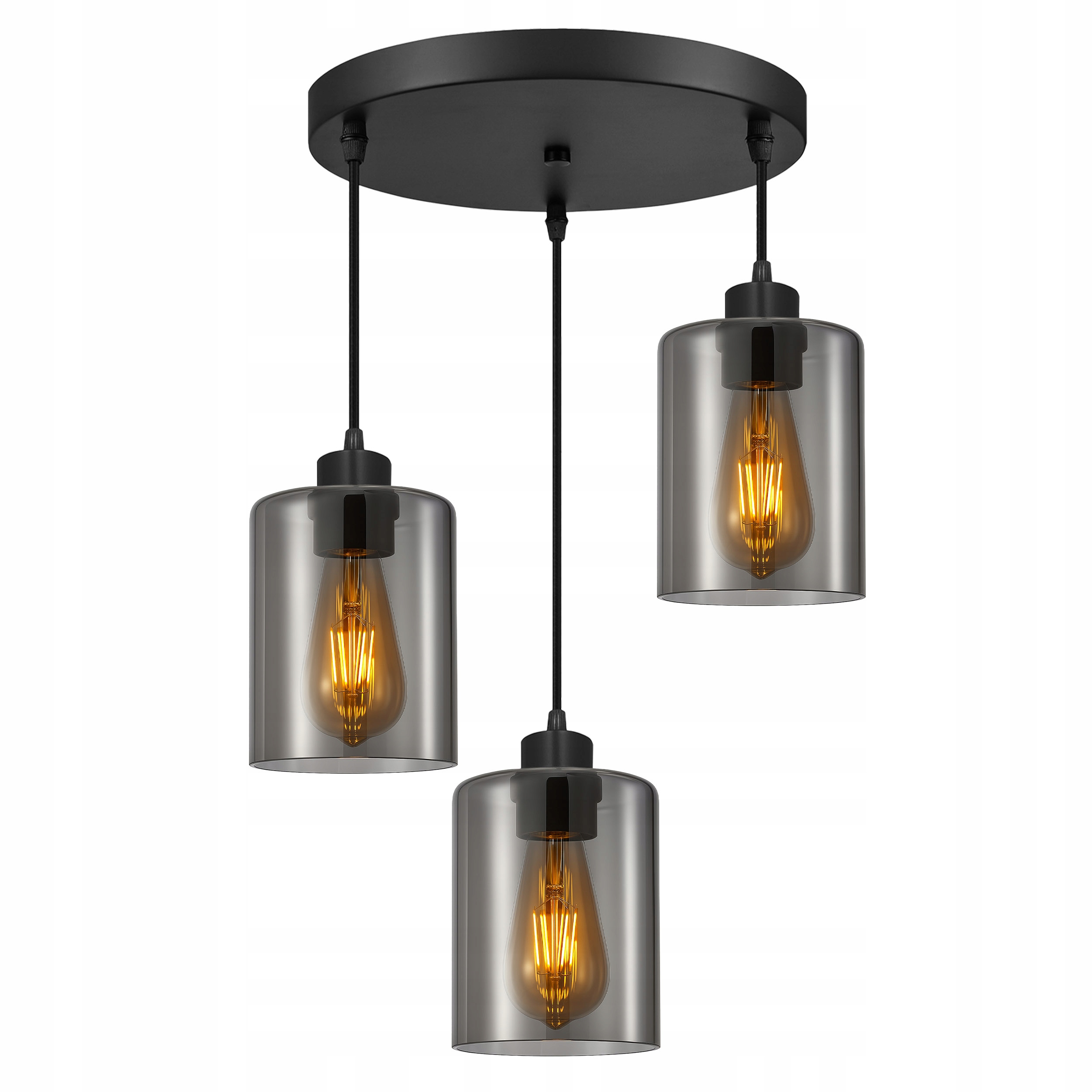 Závěsné stropní svítidlo Lustr Stropní Svítidlo Led E27 se skleněnými stínidly Glamour