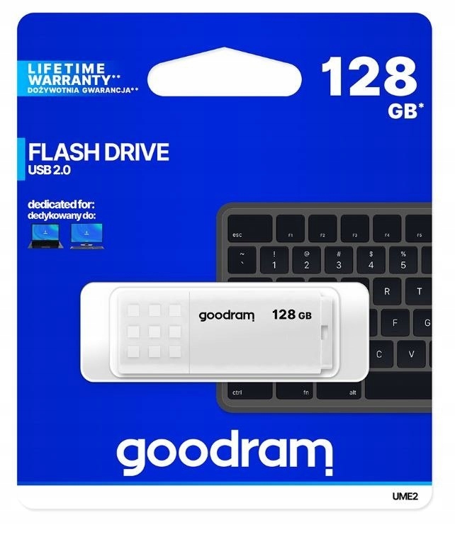 Goodram Pendrive UME2 128GB Usb 2.0 Biały