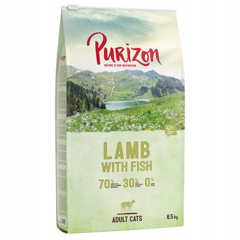 Suché krmivo Purizon Adult pro kočky, jehněčí a ryba 6,5 kg
