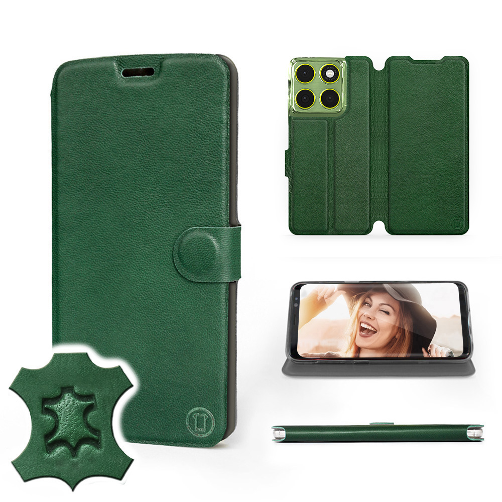 Etui Mobiwear do Motorola edge 70 Green Leather