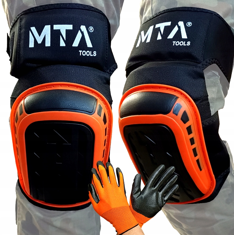 2X NAKOLANNIKI OCHRONNE ŻELOWE + RĘKAWICE BUDOWLANE OCHRANIACZE KOLAN ROBOC