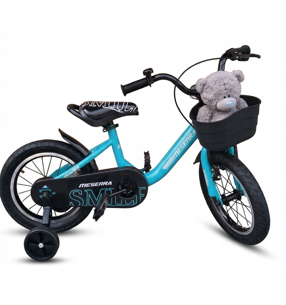 Rowerek Dziecięcy 14" Z Kółkami Koszyk Dzwoneczek