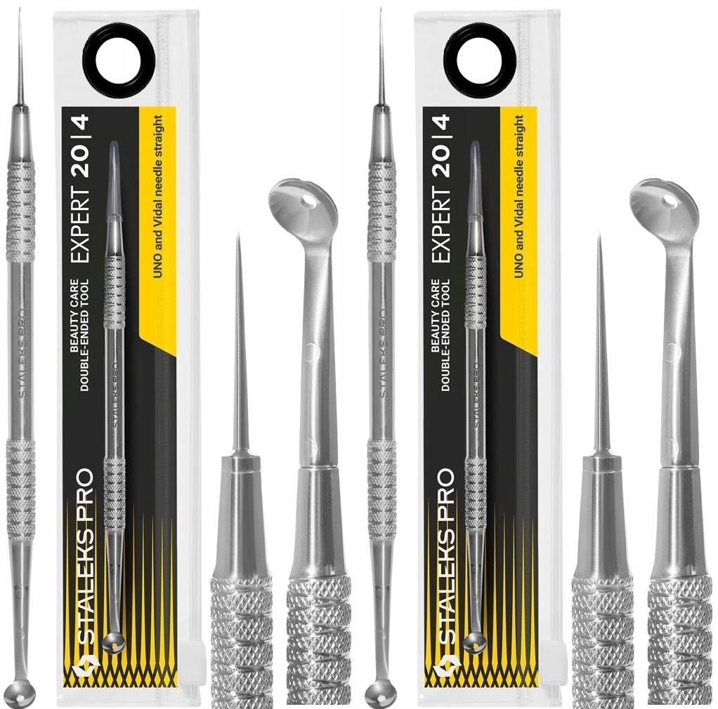 2 x Staleks Kosmetická lžíce oboustranná Expert 20 Type 4 Uno a Vidala jehla