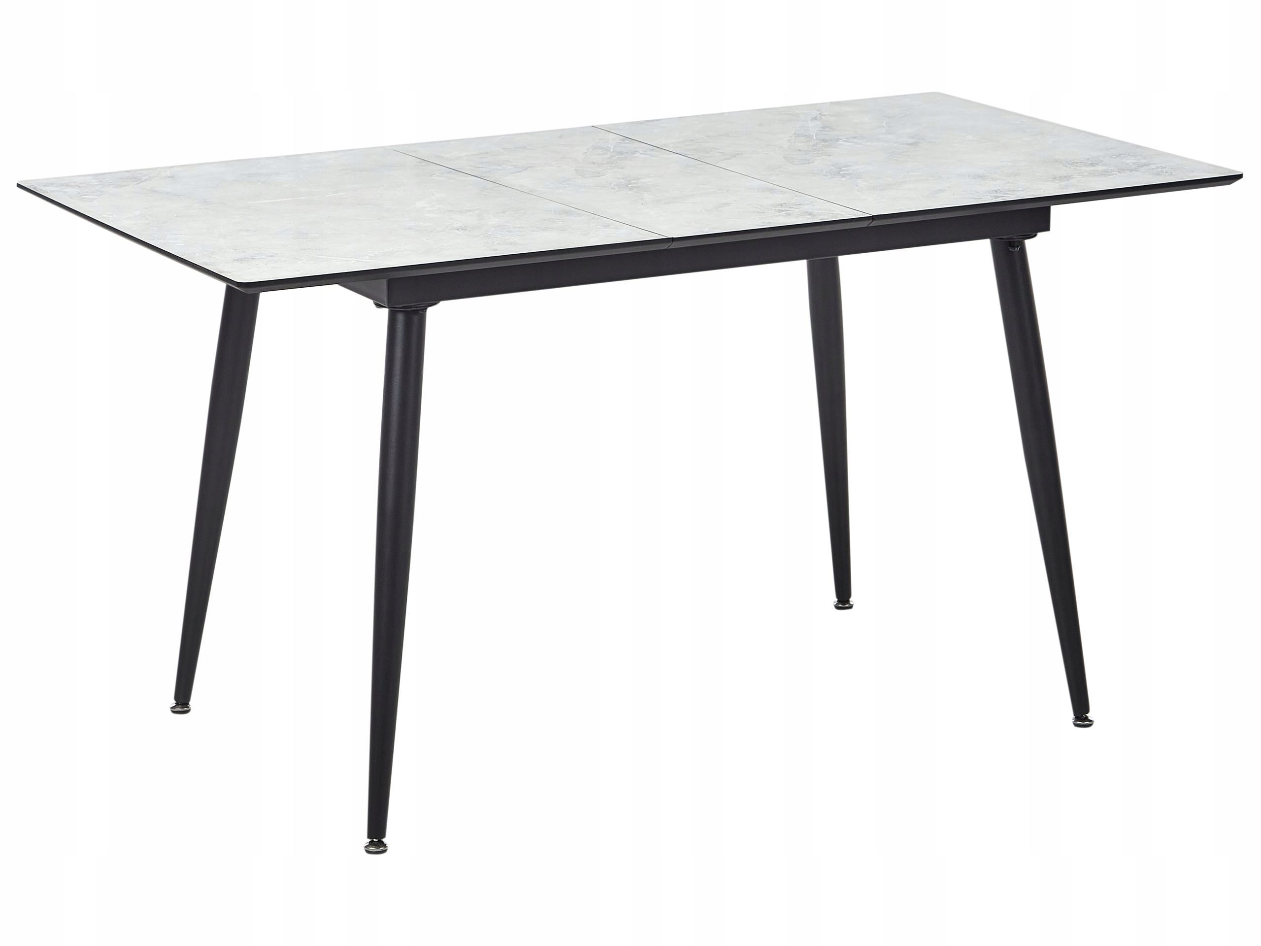 Rozkładany stół obiadowy efekt marmuru Mdf metal