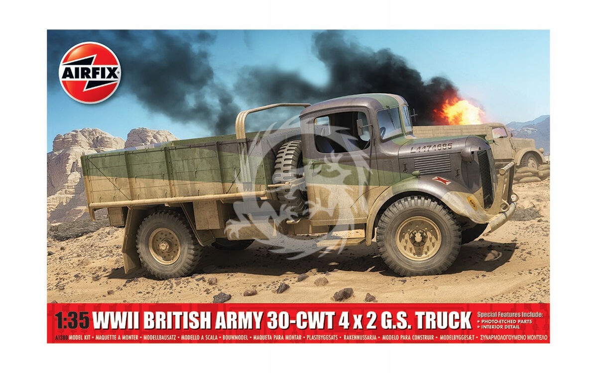 Wwii britská armáda 30-cwt 4x2 Gs Truck Airfix A1380 v měřítku 1/35