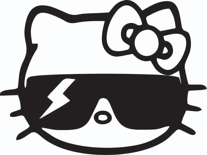 

Naklejka na auto Hello Kitty W Okularach