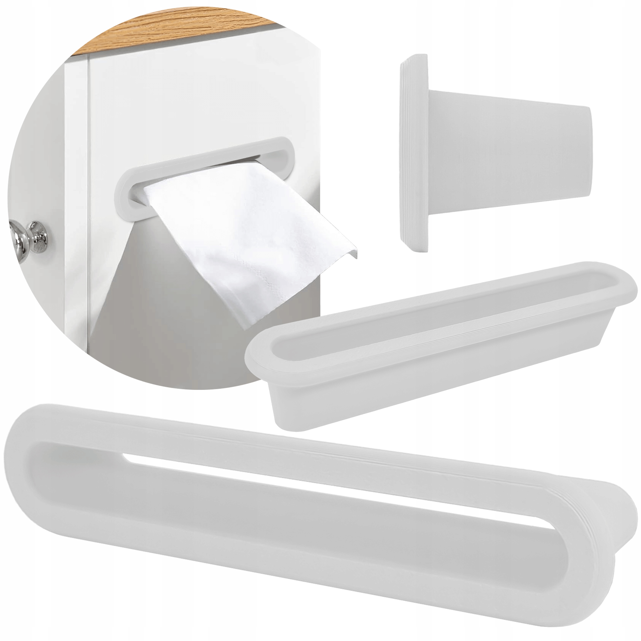 PRZELOTKA ROZETA NA PAPIER TOALETOWY BIAŁA ESTETYCZNE I SOLIDNE WYKOŃCZENIE