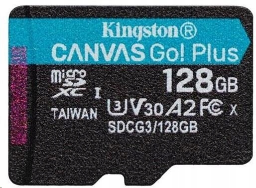 

Kingston 128GB micro Sd XC C10 UHS-3 V30 A2 170MBs