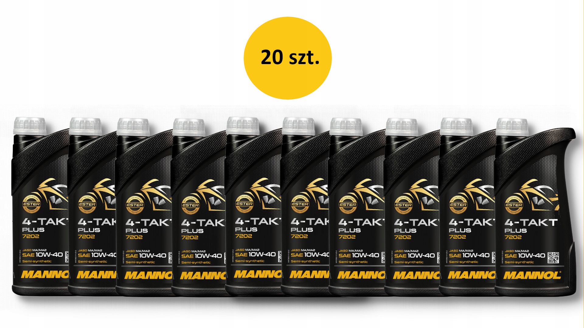 MANNOL OLEJ SILNIKOWY 4T PLUS 10W40 1L (API SL, JASO MA/MA2) SEMISYNTETYK