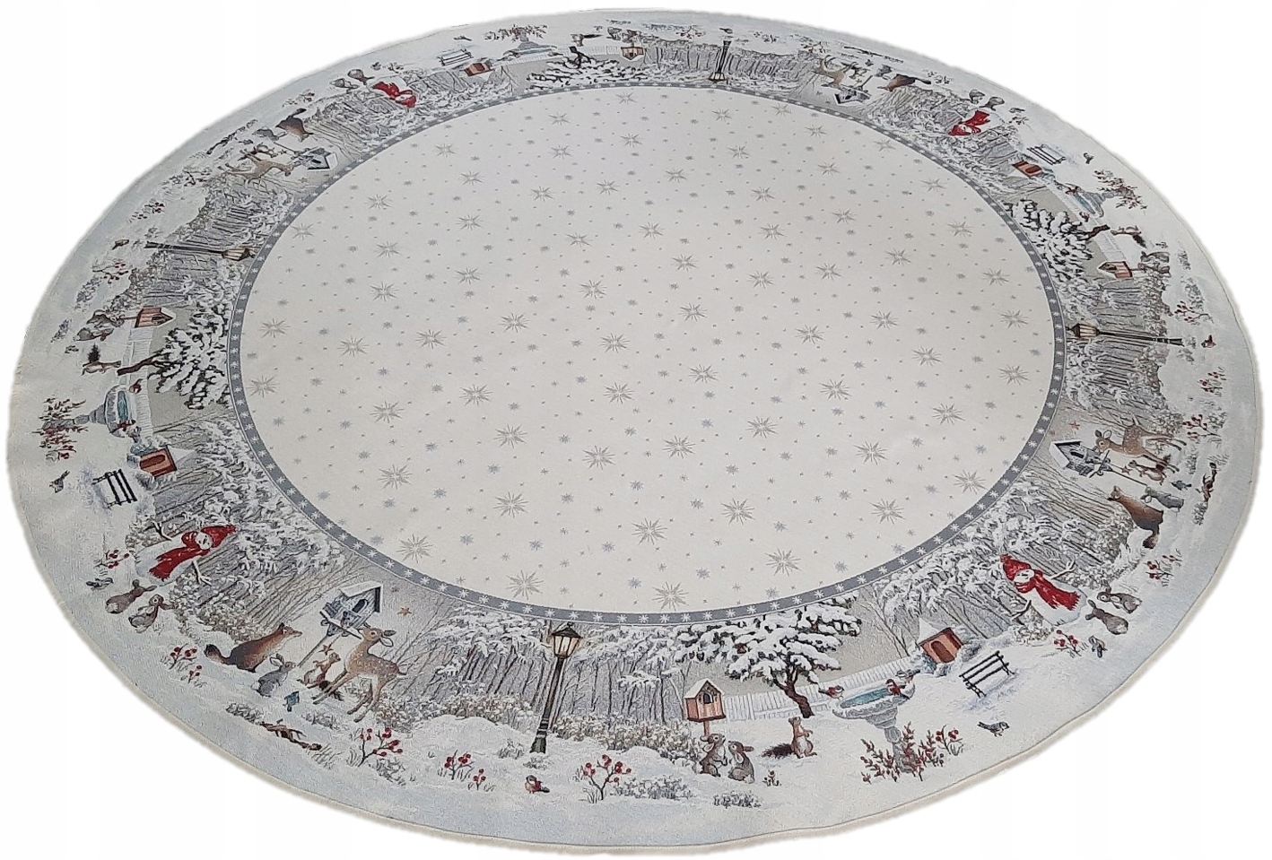 Ubrus kulatý se zvířaty 140 cm 854