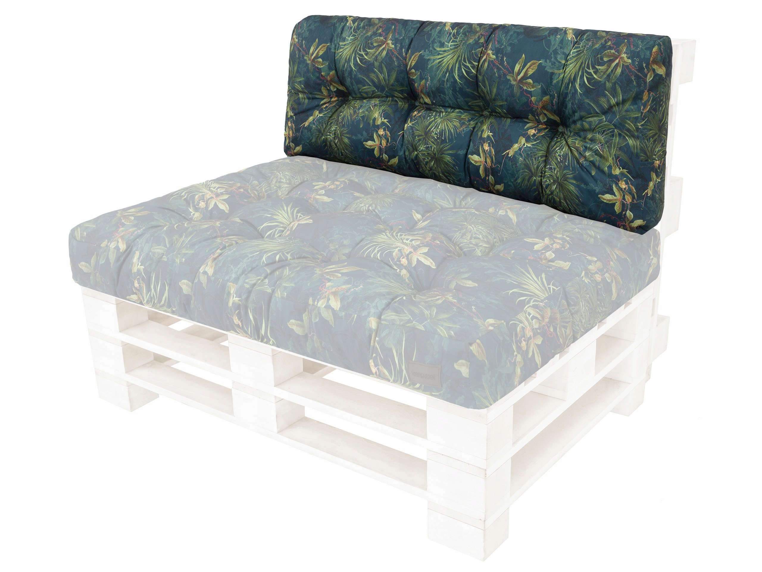 Dlhý vankúš na operadlo lavičky z paliet 120 x 40 cm