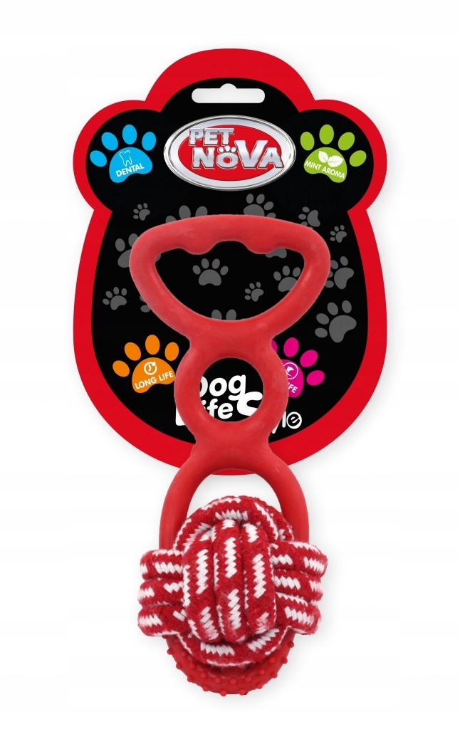 

Pet Nova węzeł z uchwytem dla psa 20cm czerwony