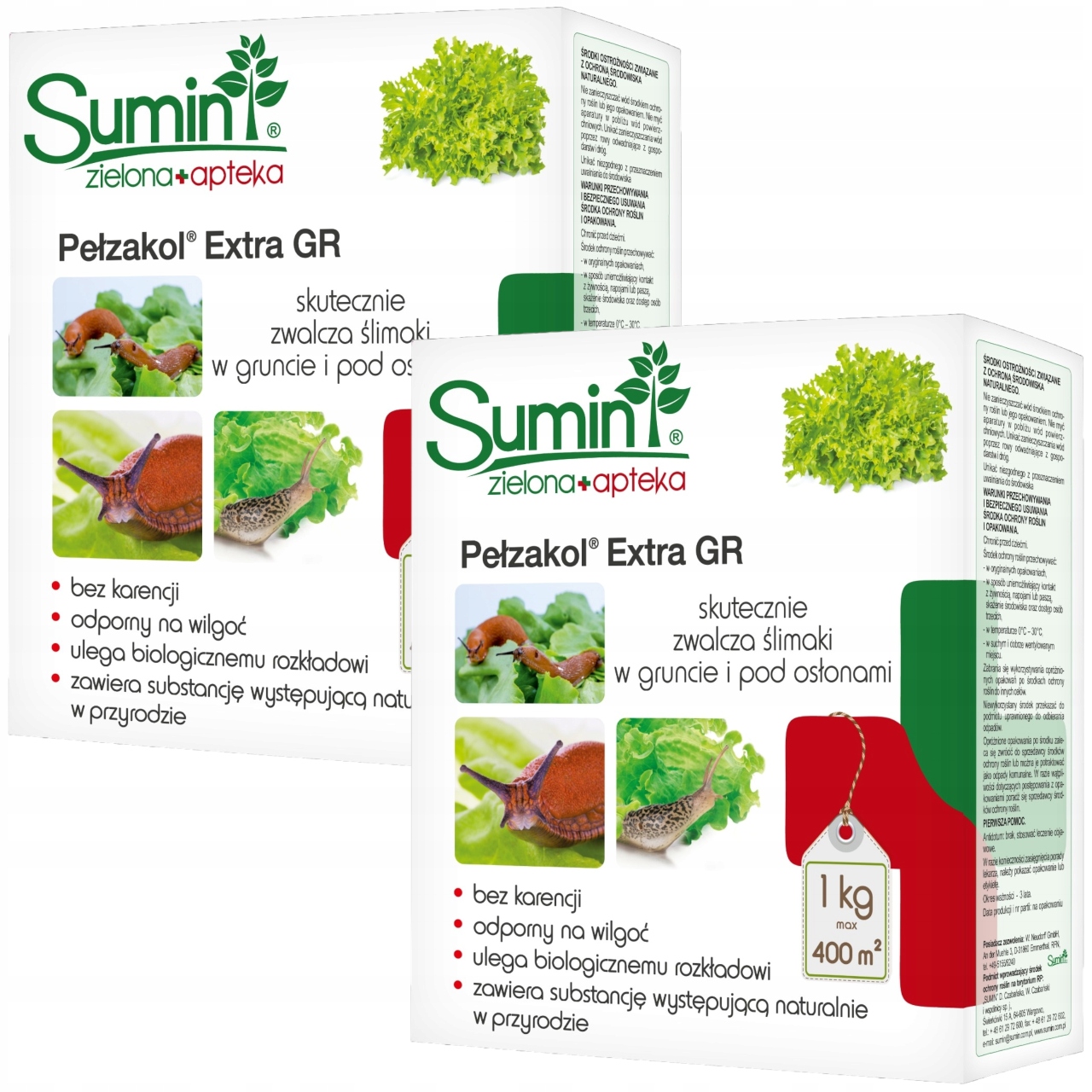 Pełzakol 2x1KG (2KG) Bezpieczny Środek na Ślimaki Sumin