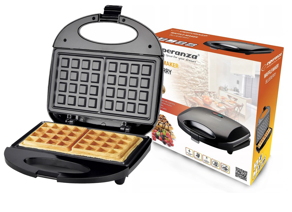 

Mocna Gofrownica Esperanza EKT008 Bluberry 1000 W!