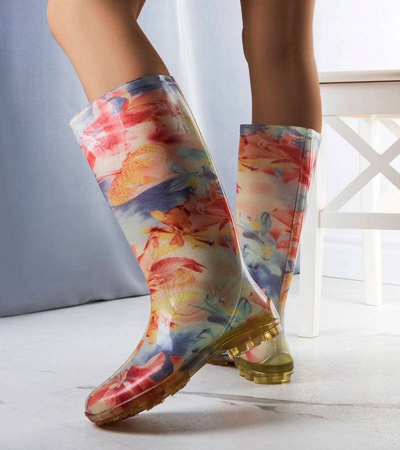 Czarne kalosze damskie wysokie modne ORCHIDEA 38 Marka inna