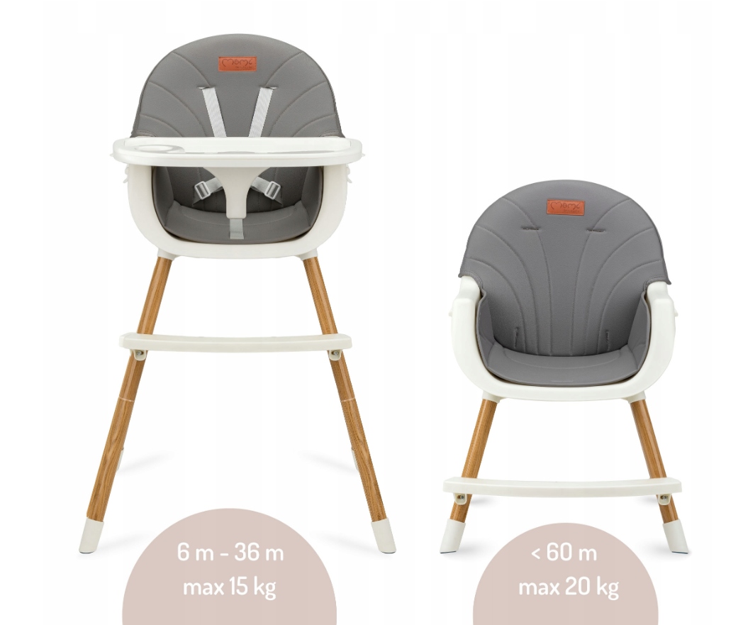 Стільчик для годування піднос 3 в 1 сидіння MoMi FLOVI Максимальна вага дитини 15 кг