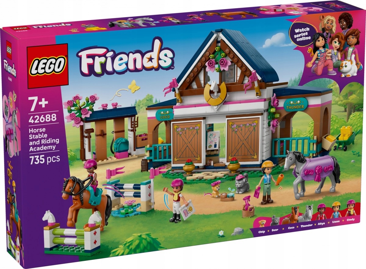 Lego stavebnice Friends 42688 Stáj a jezdecká škola