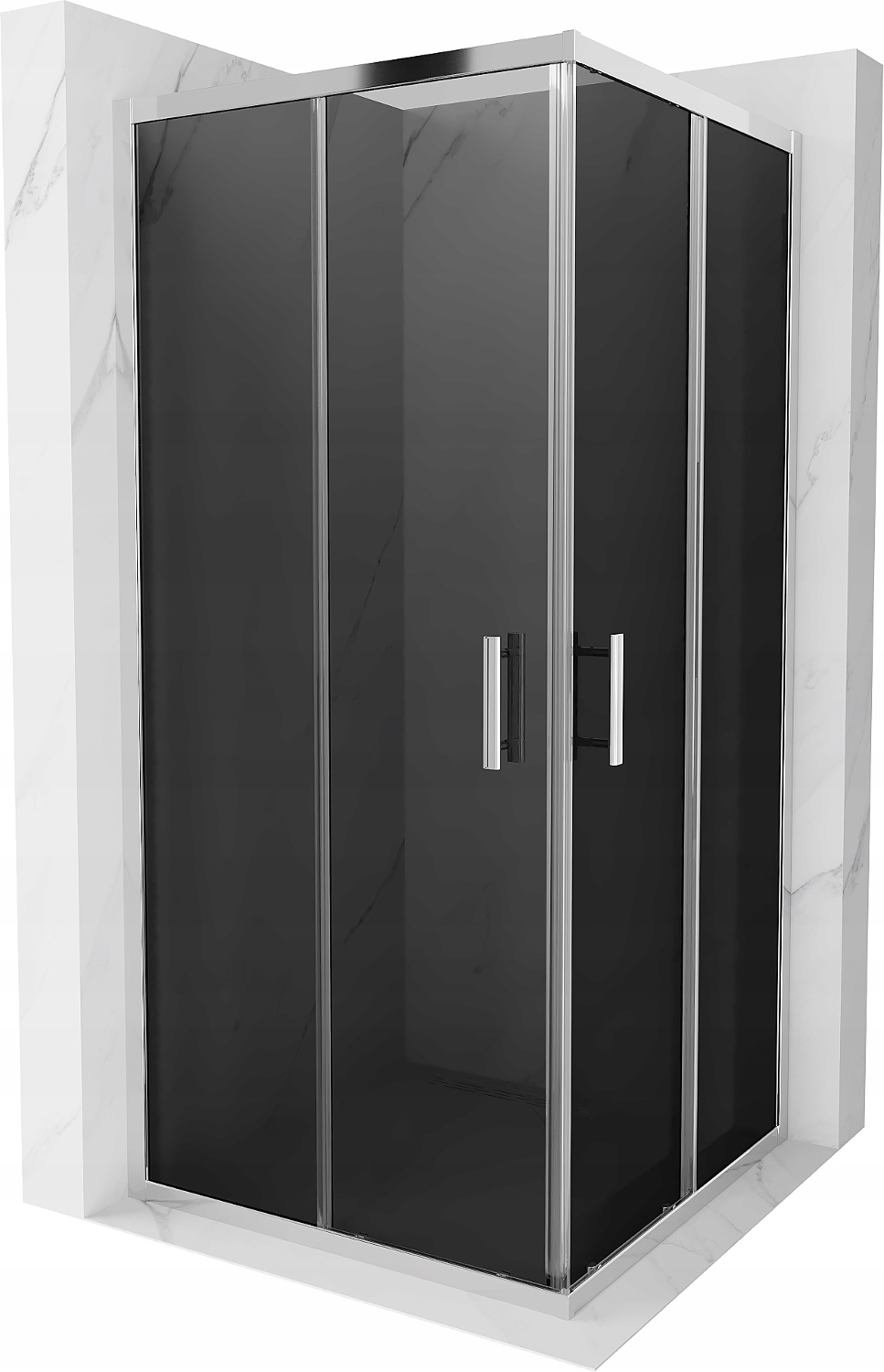 MEXEN RIO KABINA PRYSZNICOWA GRAFIT 90 x 90 CM CHROM