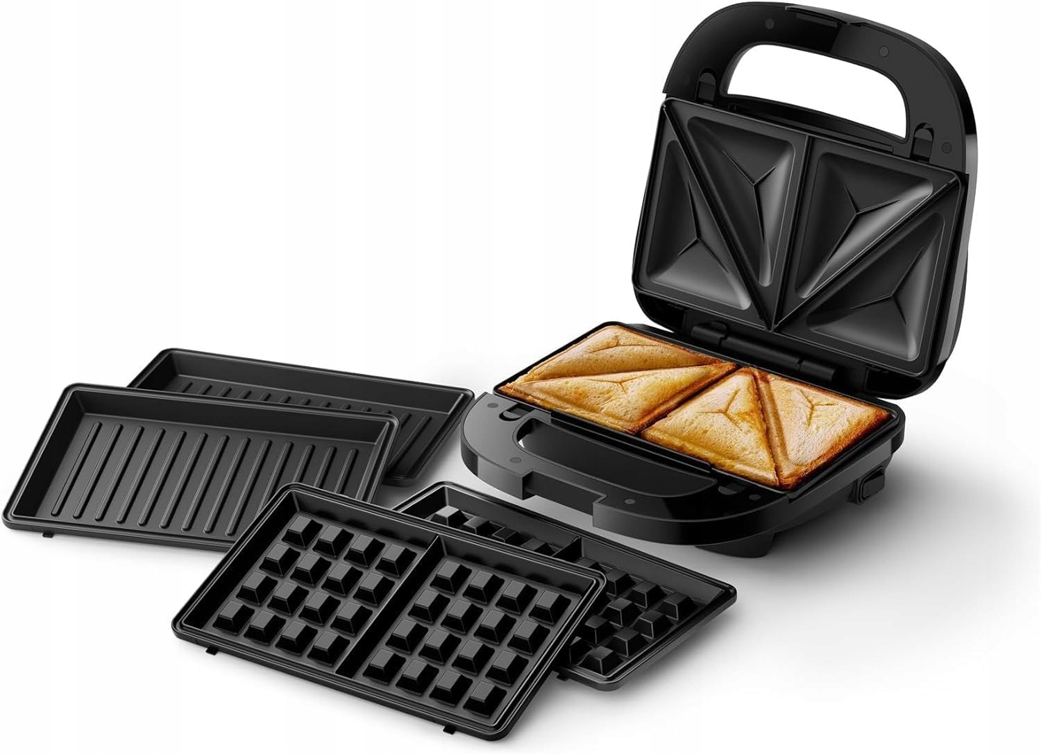Opiekacz do kanapek Philips z serii 5000 – 3 zestawy płyt do panini, tostów