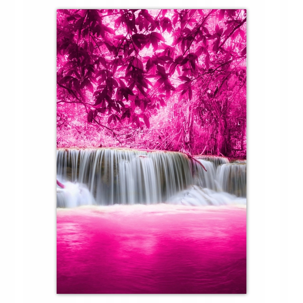 

Naklejki 80x120 Różowy wodospad