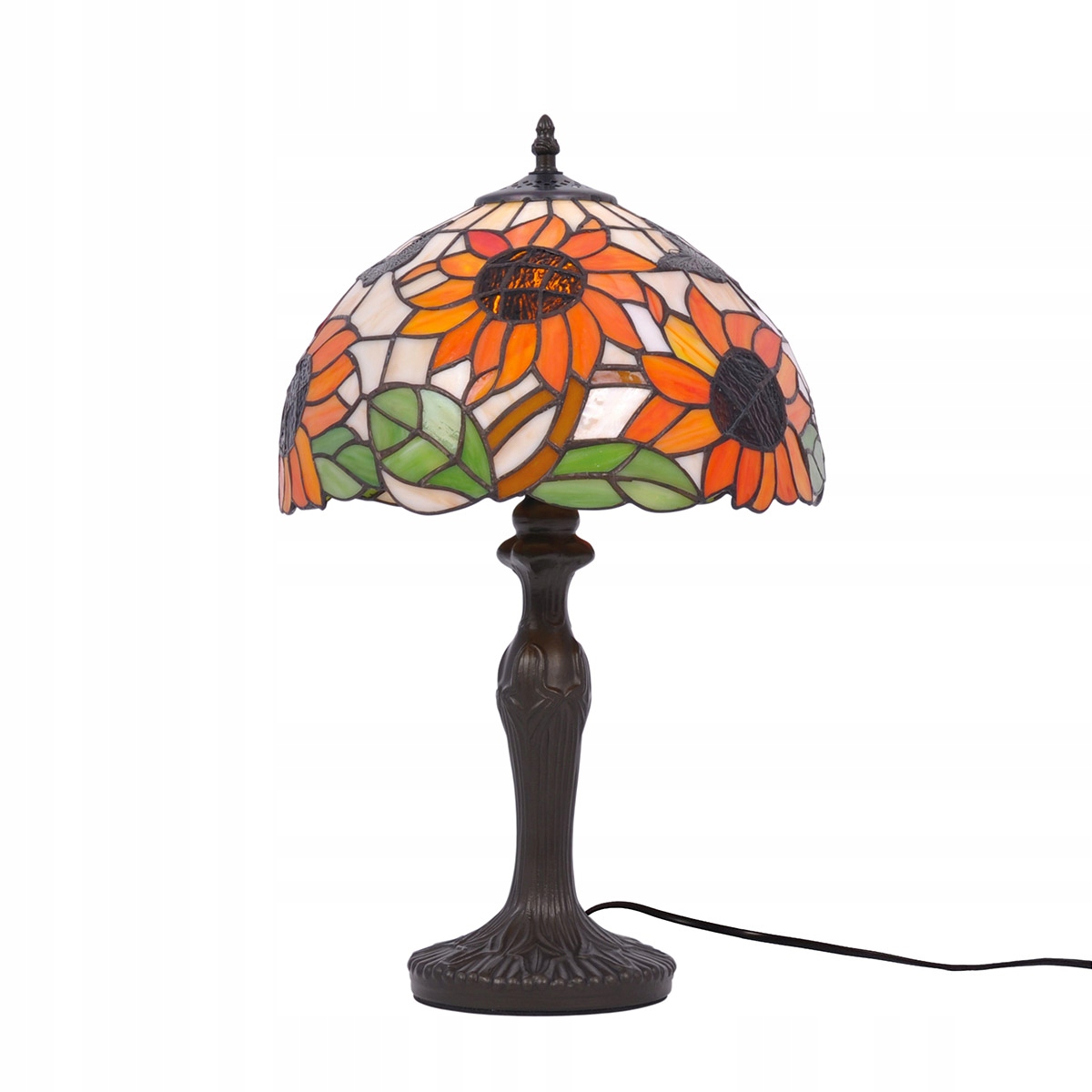 Lampa stołowa witrażowa Sunflower na biurko komodę do salonu gabinetu