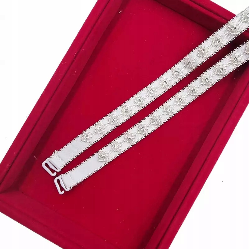 Ozdobne ramiączka do biustonosza biżuteryjne ROMBY