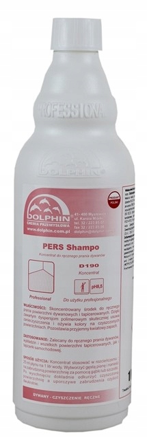 

Dolphin Pers Shampo do ręcznego prania dywanów 1 L