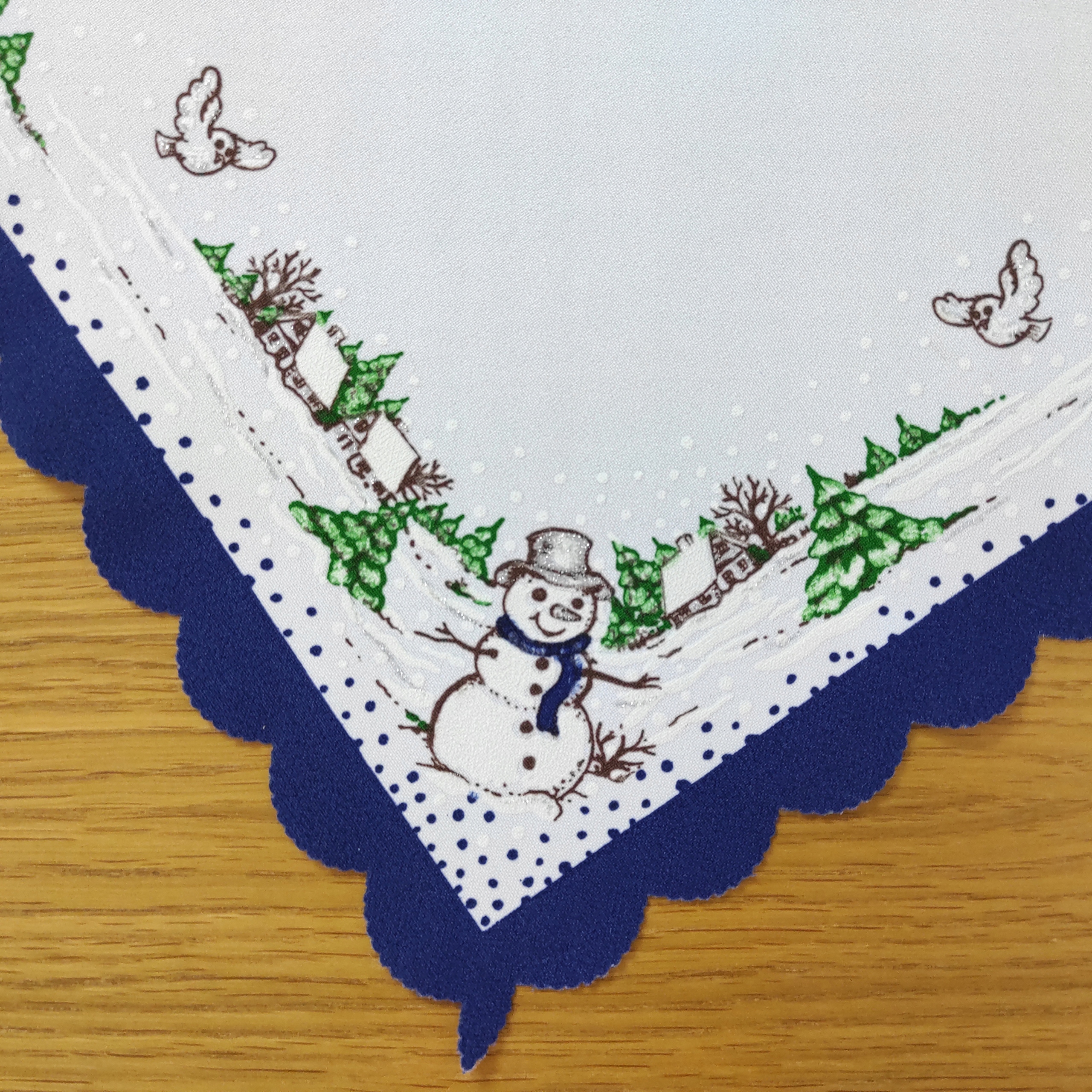 Serwetka świąteczna KWADRAT bałwanek szafirowa Marka inna