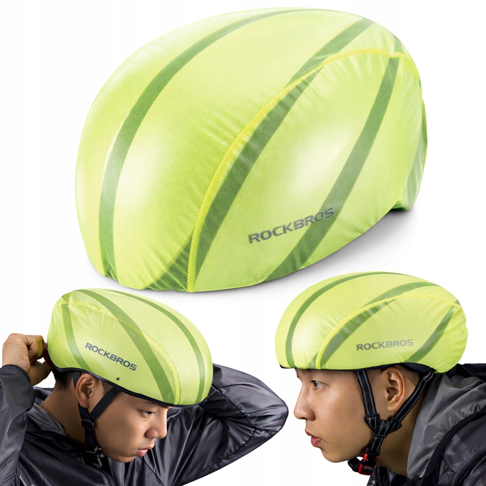 Pokrowiec Na Kask Rowerowy Odblaskowy Wodoodporny Uniwersalny Odblask
