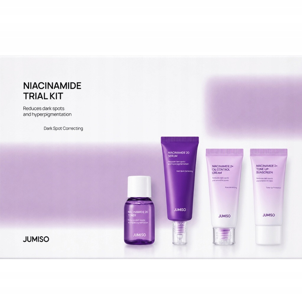 Jumiso Niacinamide Trial Kit, 4 × 20ml Zestaw kosmetyków z niacynamidem