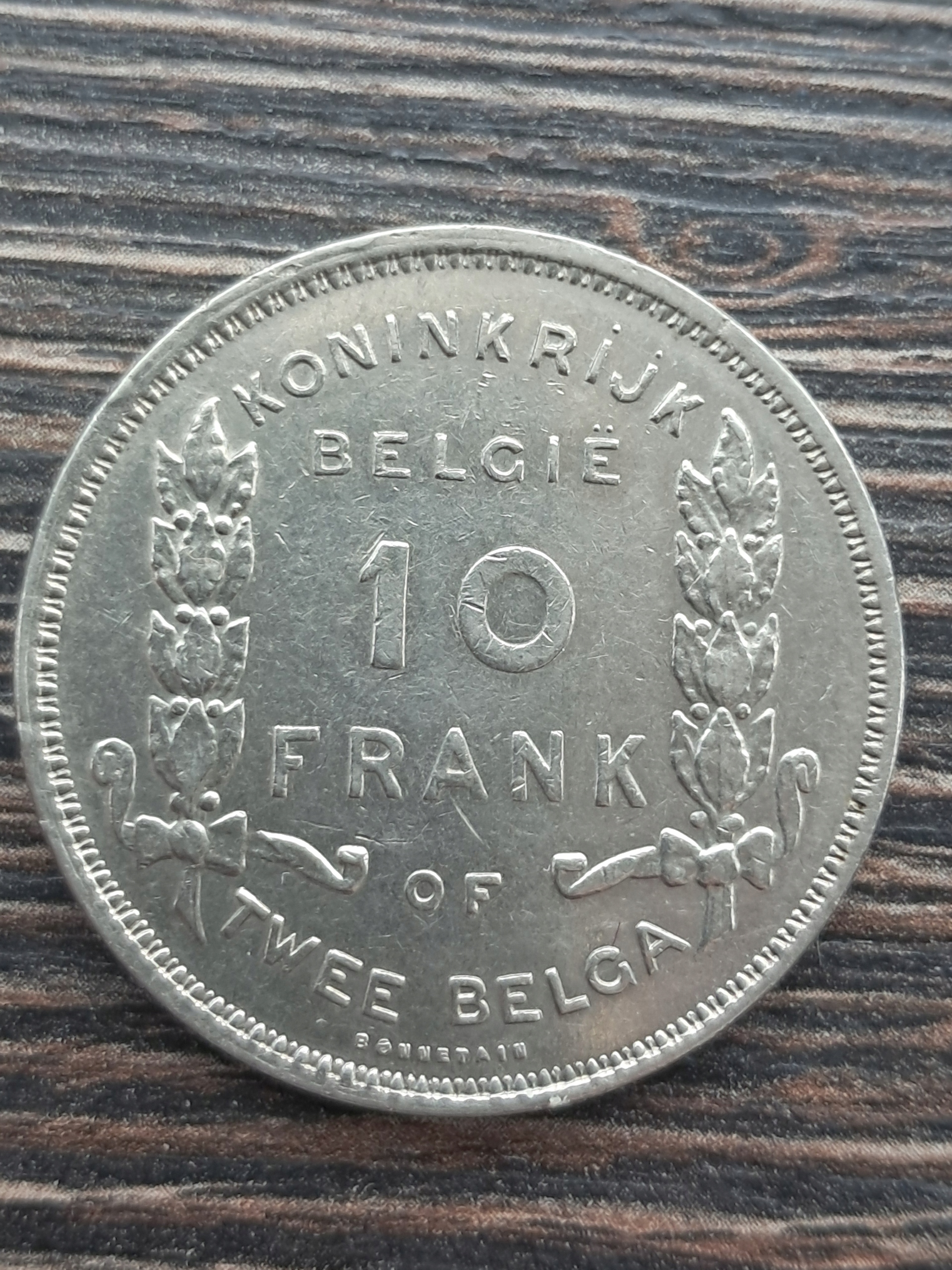 Belgia, 10 Franków 1930 - OKOLICZNOŚCIOWA, „KONINGRIJK BELGIE”, RZADKA