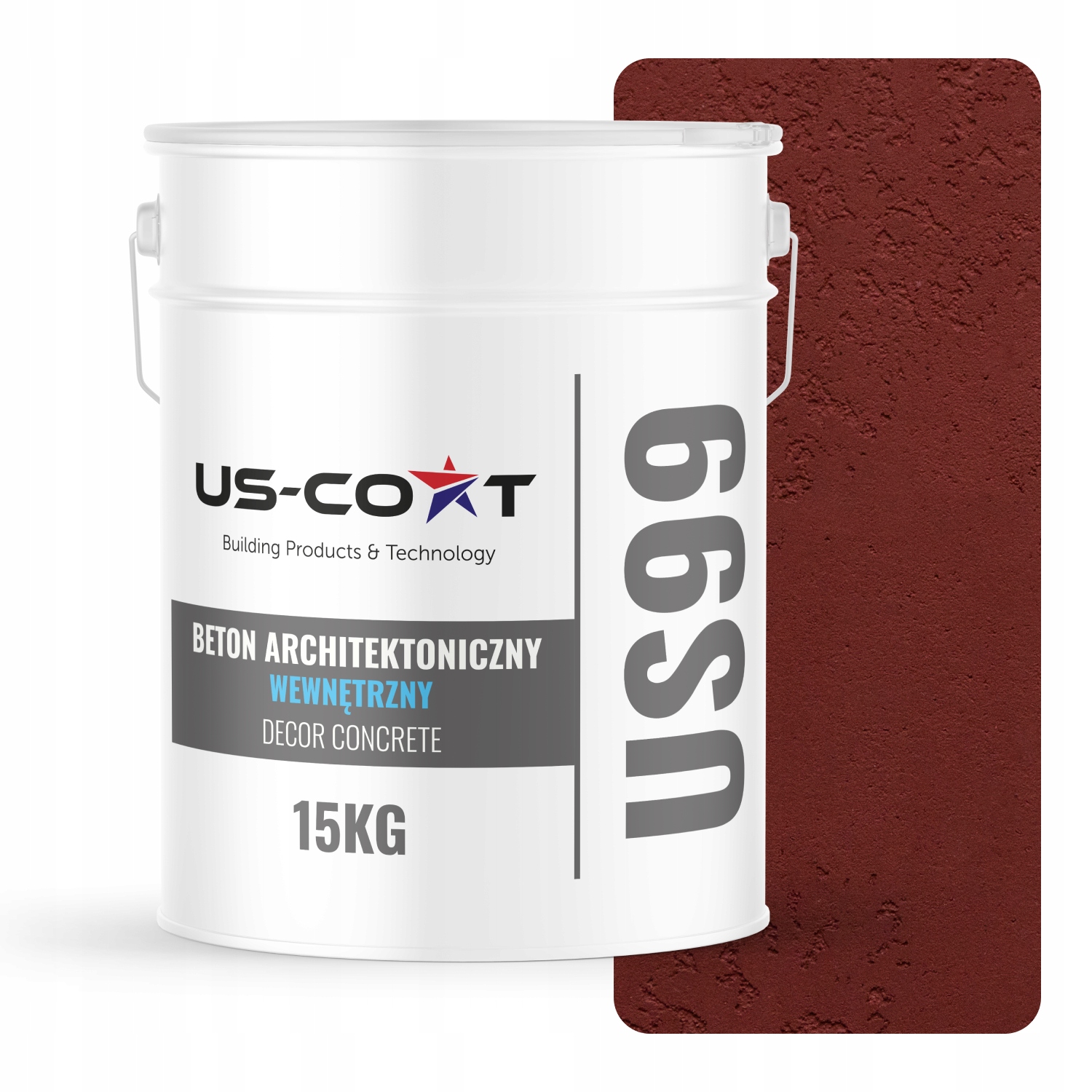 Vnitřní Architektonický Beton 10m2 15kg Ozdobný Efekt Vínový H3110