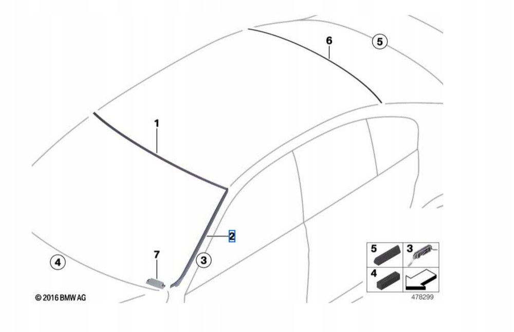 НАКЛАДКА  ПЛАНКА ODPR. WODE BMW СЕРИЯ 3 NR OEM 51317258188 фото 1