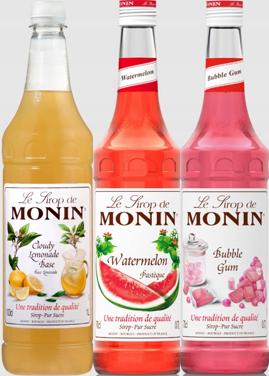 Zestaw letni do lemoniad i drinków Monin Cloudy, Arbuz, Guma balonowa