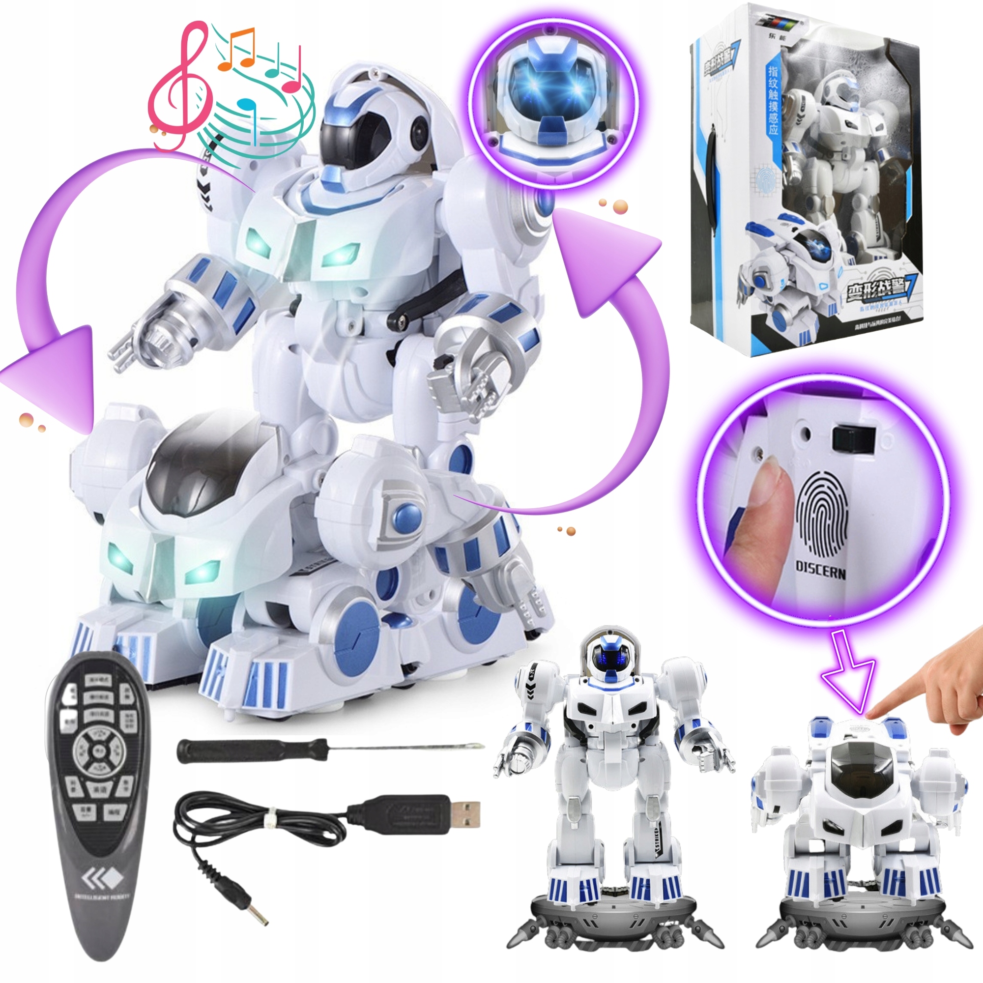 ROBOT INTERAKTYWNY ZDALNIE STEROWANY TRANSFORMERS Rodzaj do programowania i kodowania