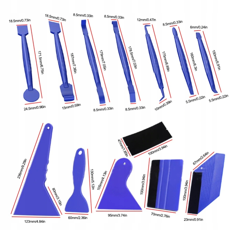 ZESTAW narzędzia do OKLEJANIA samochodu auta Producent inny