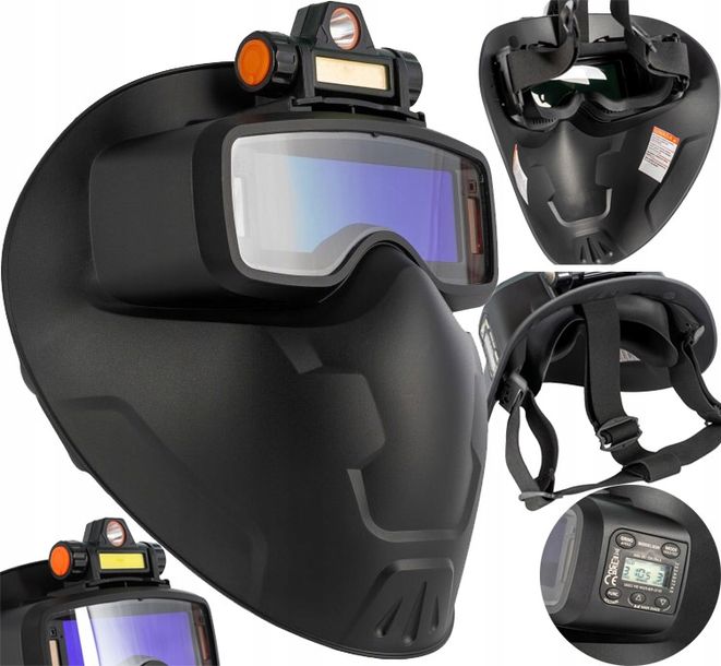 Automatyczne Gogle Spawalnicze Magnum RG30-LCD Z Osłoną Twarzy I Lampką