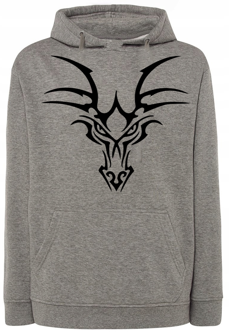Pánská mikina s pěkným potiskem hlavy Draka vel. 3XL