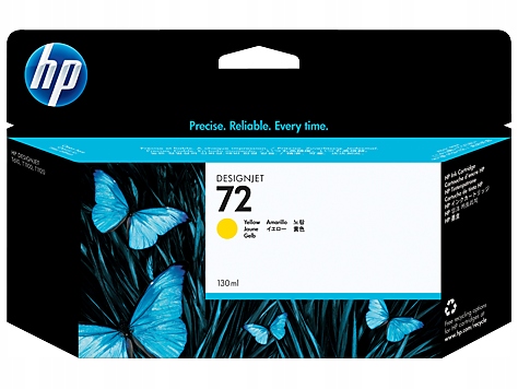 Hp 72 130 ml Yellow Ink Cartridge with Vivera Ink C9373A