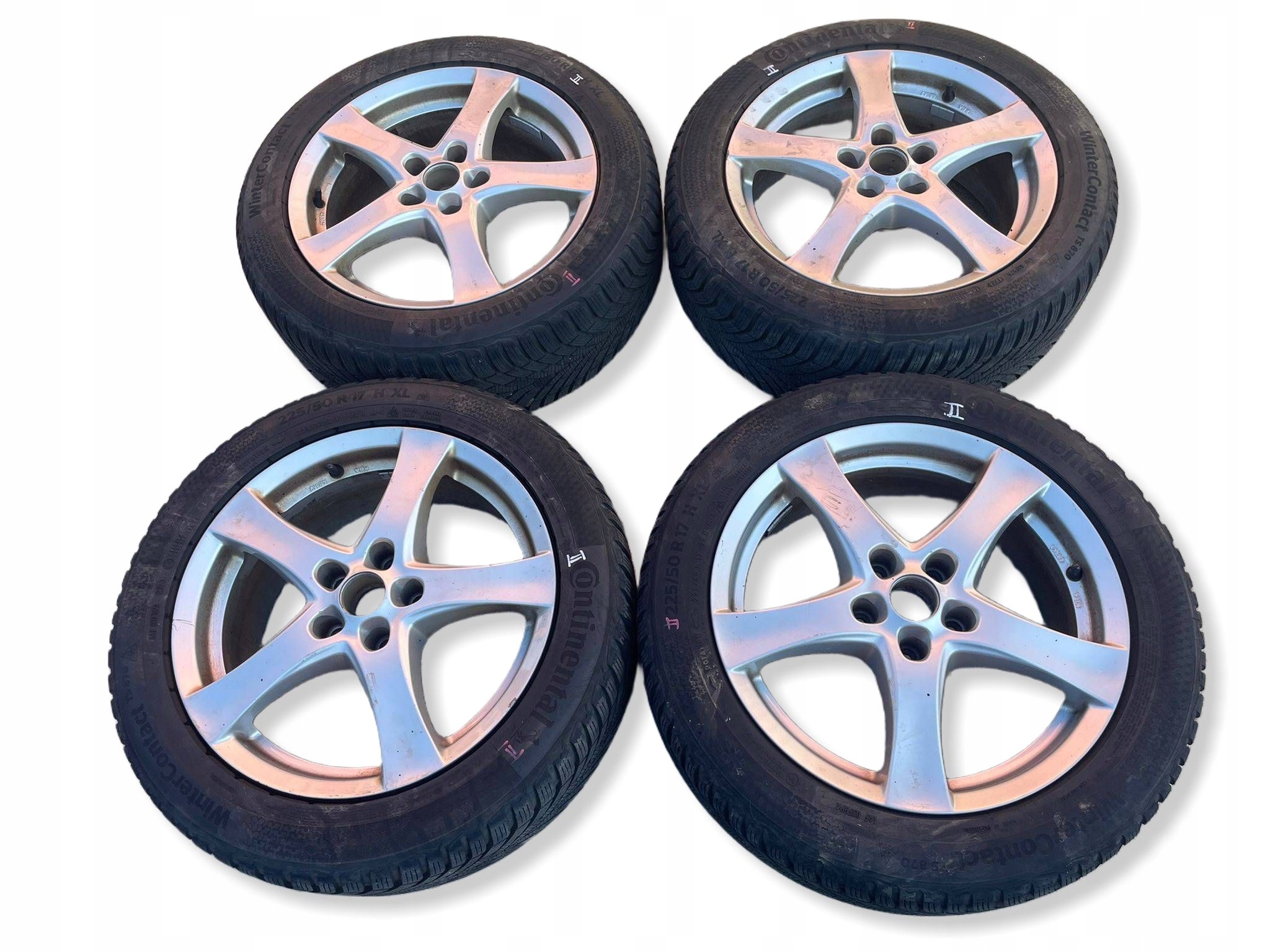 wheels disc discs aluminium tyre CONTINENTAL 225/50R17 ZIMA