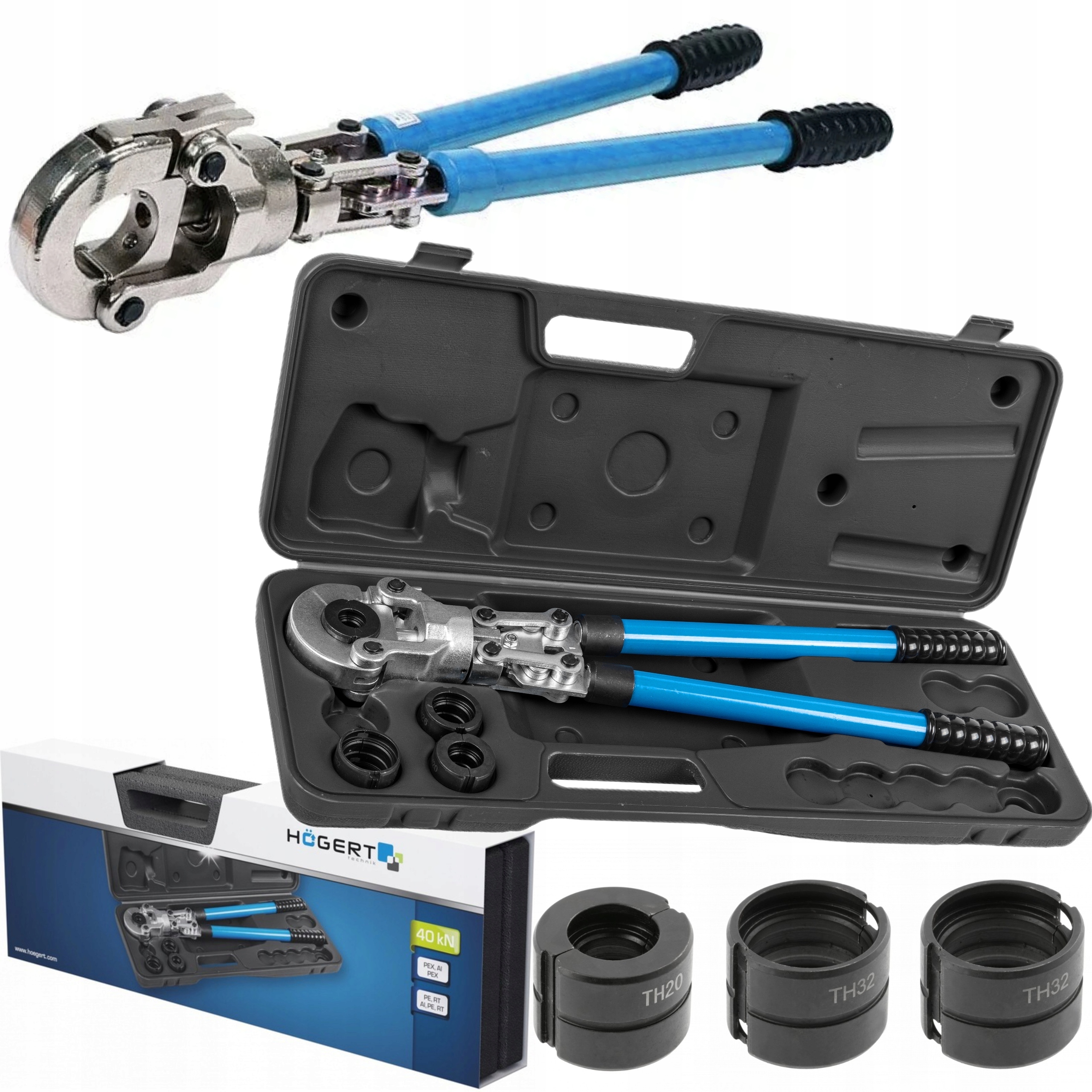 Hogert Lis Lisovací Krimpovač Spojok Rúr Pex-al-pex Kufor Matrice