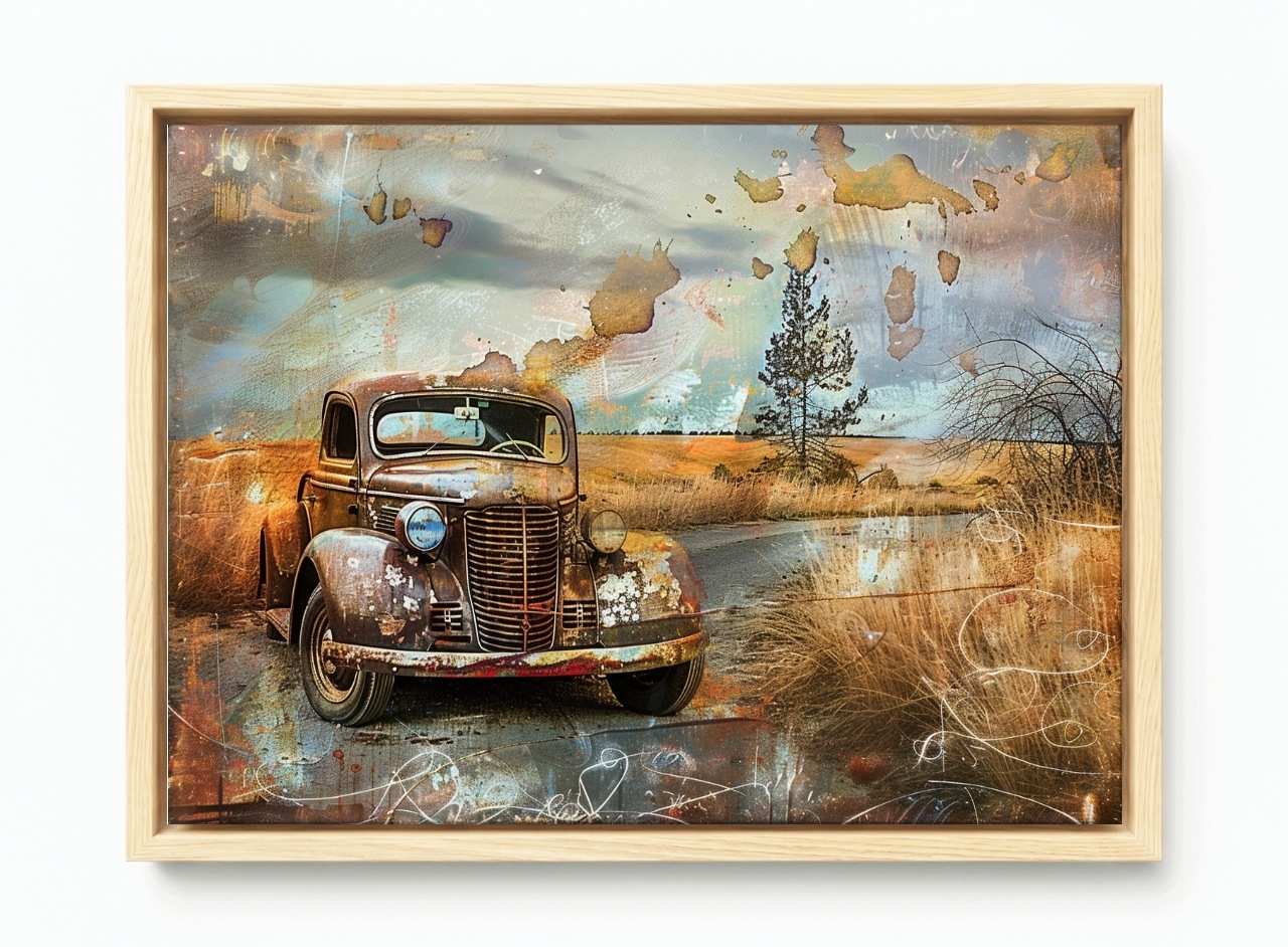 Obraz Rám American Box Retro Vintage Auto Oldtimer Klasik 60x40