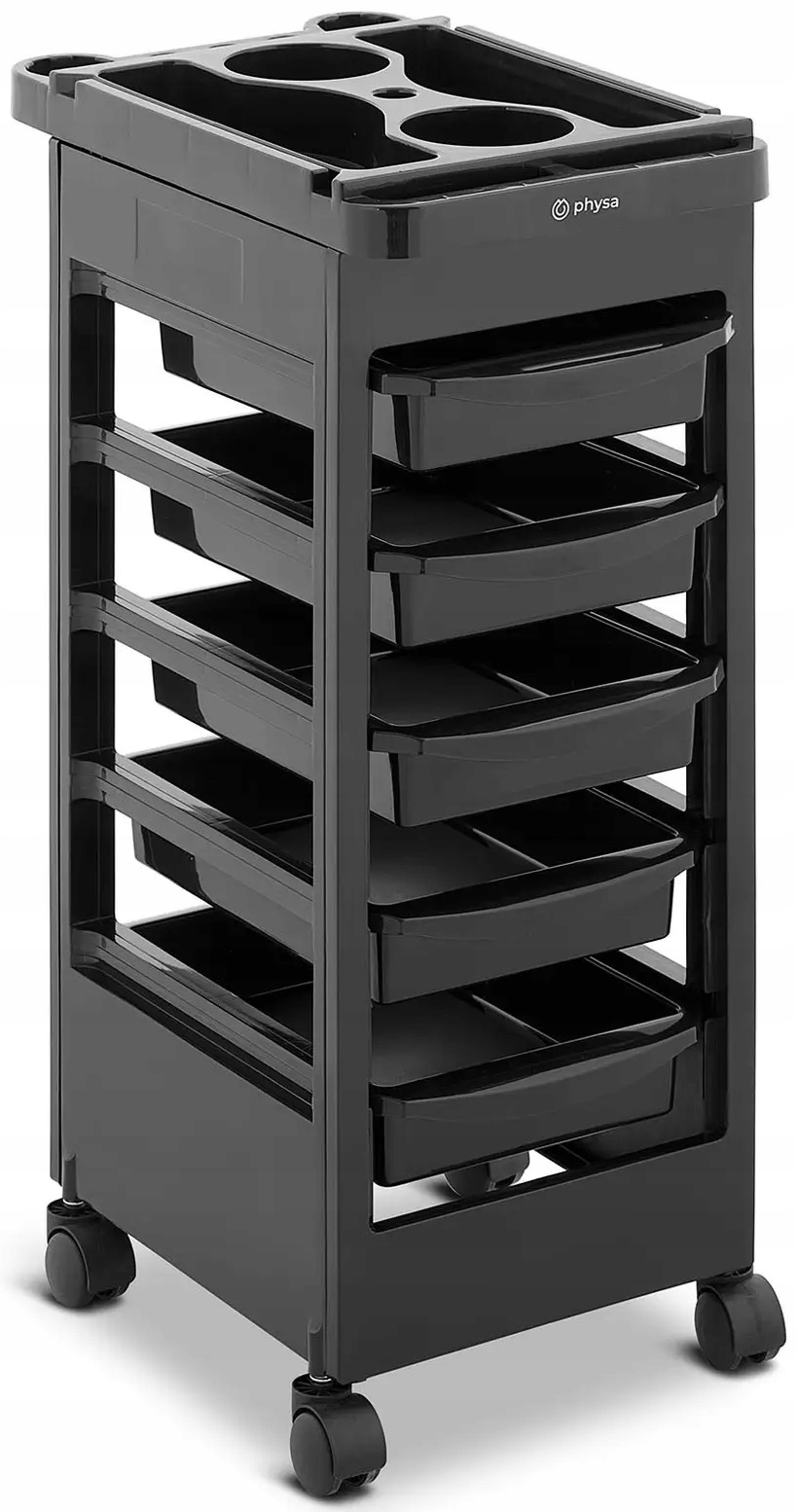 Kadeřnický vozík 10 kg 5 zásuvek, polička 495 x 315 mm PHYSA-RR-11 10040537