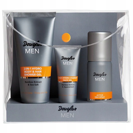 

Douglas Men Zestaw Dezodorant, Szampon, Żel Twarzy