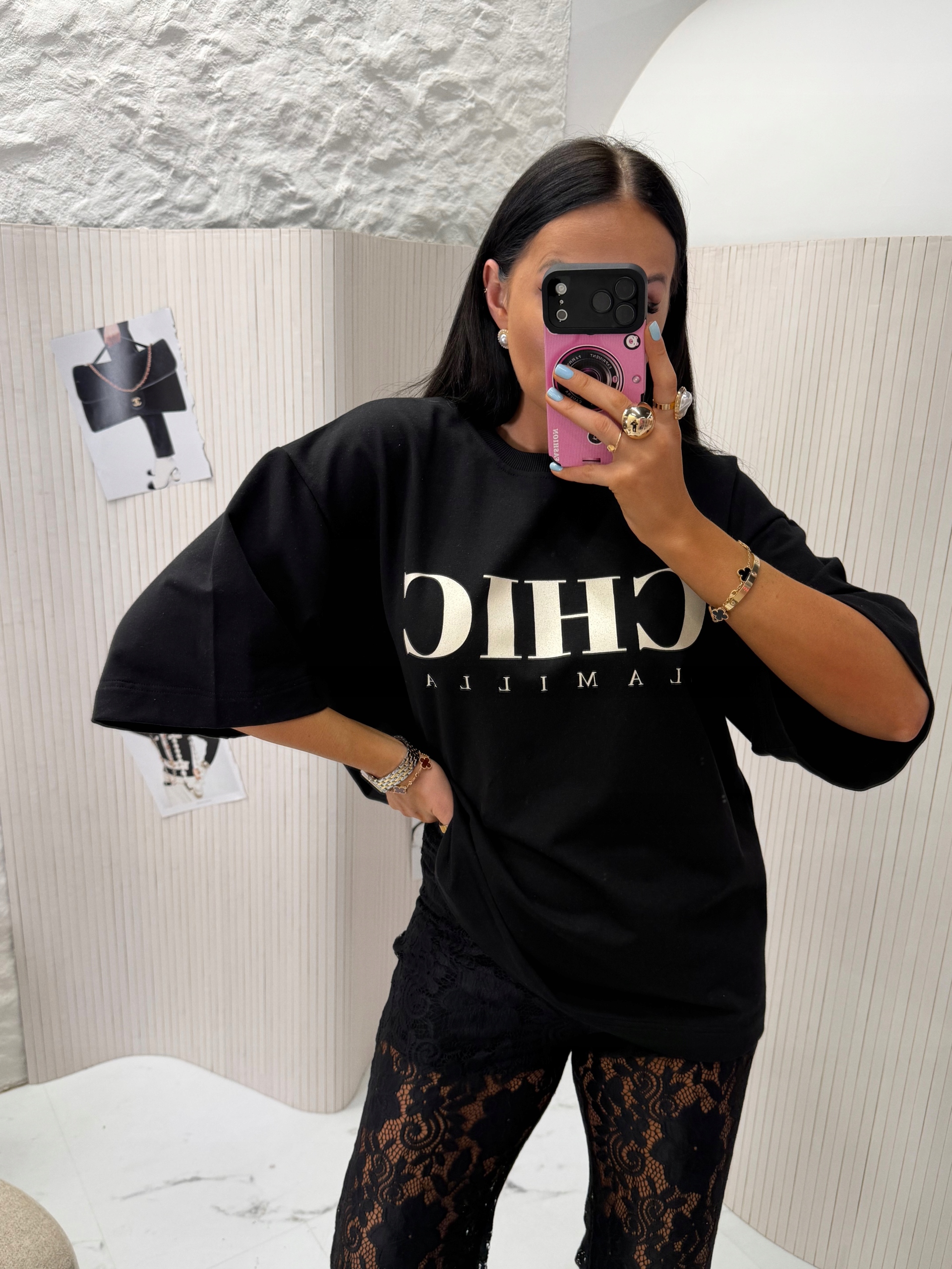 Tričko Oversize Chic LaMilla Černá
