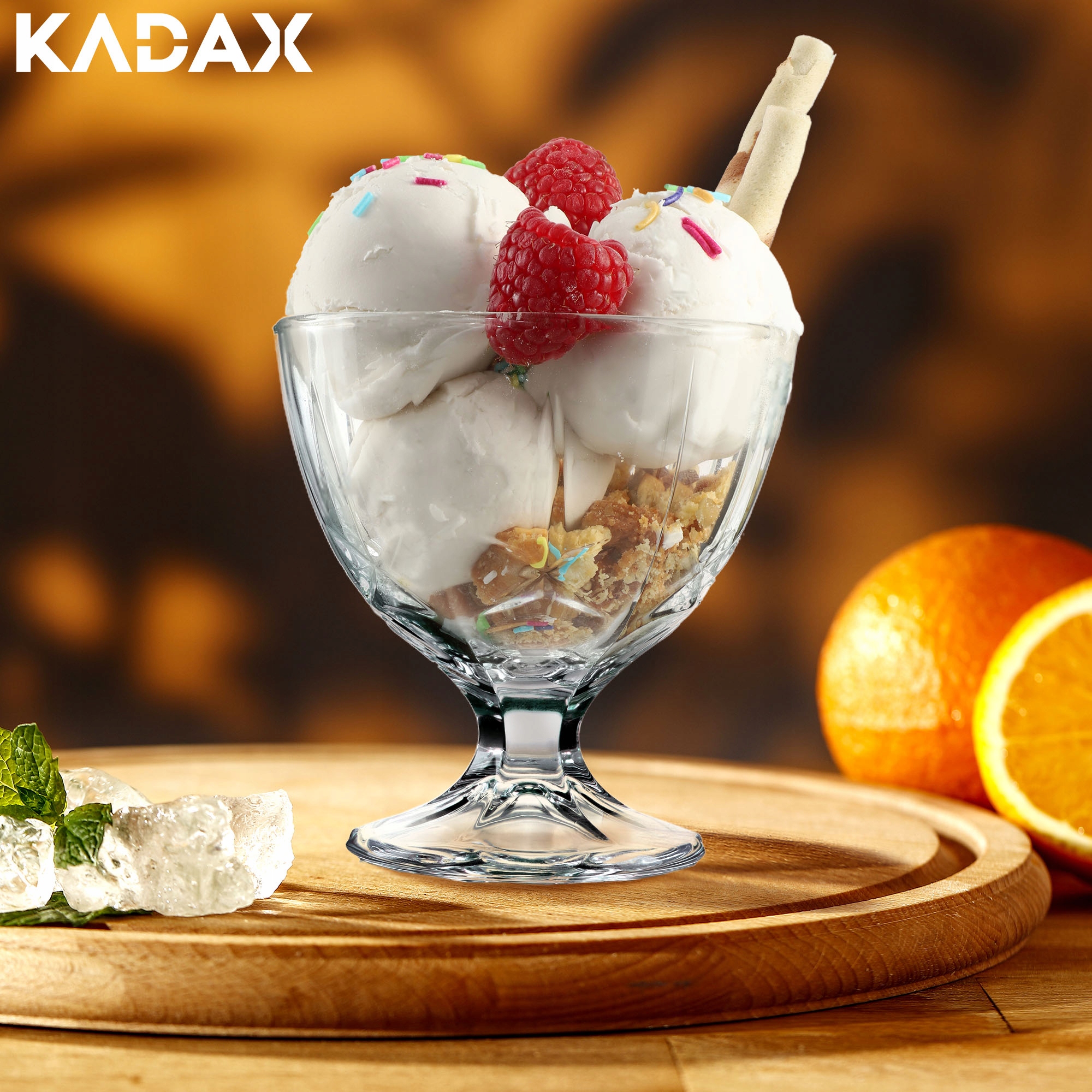 6x PUCHARKI DO DESERÓW LODÓW SZKLANE 300ml PUCHAREK NA LODY KOMPLET Liczba sztuk w zestawie 6