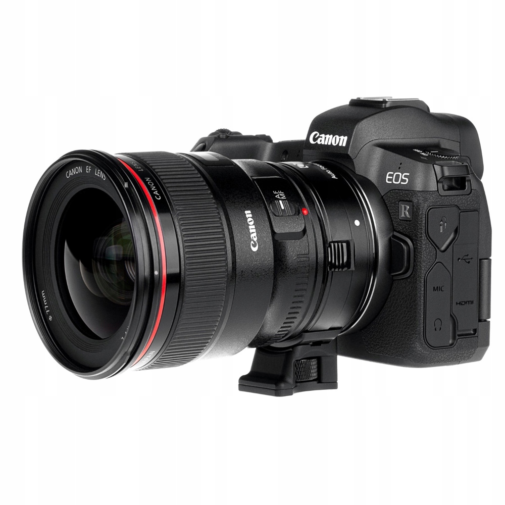 Adapter bagnetowy Commlite CM-EF-EOS R - Canon EF / Canon RF Stan opakowania oryginalne