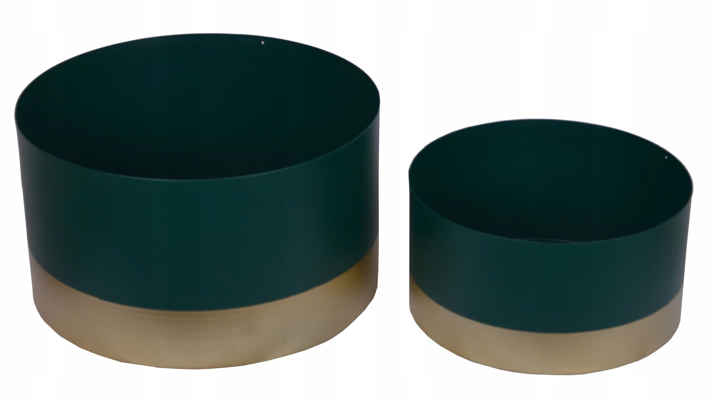 DONICE ZIELONE METALOWE NA ZIOŁA KPL. 2