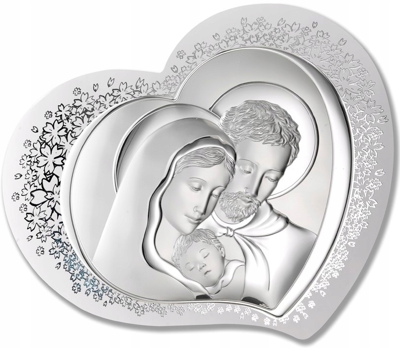 SREBRNY OBRAZEK SERCE XXL ŚWIĘTA RODZINA GRAWER Kod producenta 1