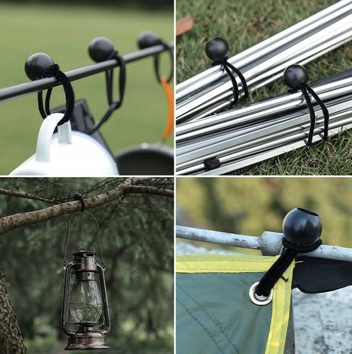 ZESTAW GUM Z KULKĄ DO PLANDEK I ZABEZPIECZENIA TRANSPORTU X 10 SZTUK CZARNY Model 6549874